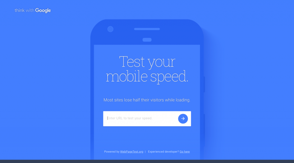 test je mobiele snelheid met google mobiele testsite